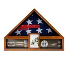 Oak Flag And Medal Case Burial/Memorial Flag Display USA  Seller  No Tax   302408821054
